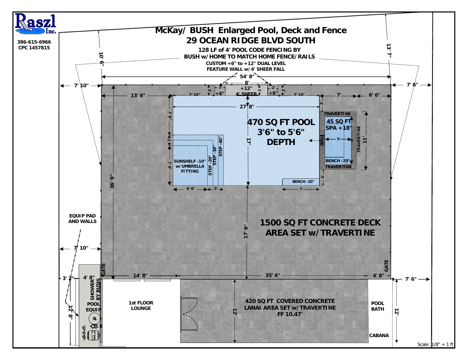 Resort pool plan